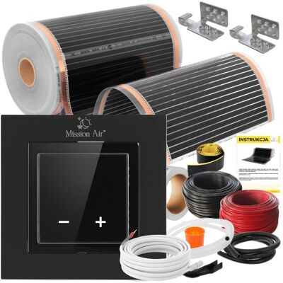 Mission ZESTAW IR SILVER 160W 30m²,szer.50cm +Aries LCD BLACK Mission ZESTAW IR SILVER 160W 30m²,szer.50cm +Aries LCD BLACK