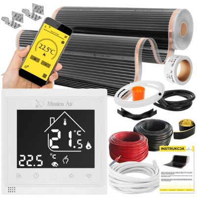 Mission ZESTAW IR SILVER 160W 5m²,szer.100cm + Libra White Mission ZESTAW IR SILVER 160W 5m²,szer.100cm + Libra White