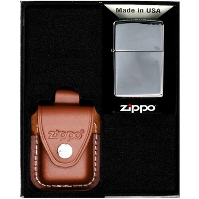 Zestaw Zapalniczka Zippo Chrome High Polished Prezentowy No2 Zestaw Zapalniczka Zippo Chrome High Polished Prezentowy No2
