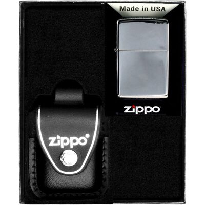 Zestaw Zapalniczka Zippo Chrome High Polished Prezentowy No3 Zestaw Zapalniczka Zippo Chrome High Polished Prezentowy No3