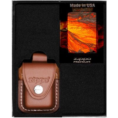 Zestaw Zapalniczka Zippo Lava Flow Prezentowy No4 Zestaw Zapalniczka Zippo Lava Flow Prezentowy No4