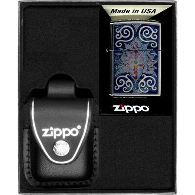 Zestaw Zapalniczka ZIPPO LOTUS FLOWER DESIGN Prezentowy No3 Zestaw Zapalniczka ZIPPO LOTUS FLOWER DESIGN Prezentowy No3