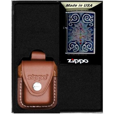 Zestaw Zapalniczka ZIPPO LOTUS FLOWER DESIGN Prezentowy No4 Zestaw Zapalniczka ZIPPO LOTUS FLOWER DESIGN Prezentowy No4