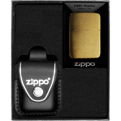 Zestaw Zapalniczka ZIPPO REPLICA BRUSH BRASS Prezentowy No3 Zestaw Zapalniczka ZIPPO REPLICA BRUSH BRASS Prezentowy No3