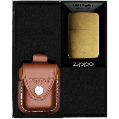 Zestaw Zapalniczka ZIPPO REPLICA BRUSH BRASS Prezentowy No4 Zestaw Zapalniczka ZIPPO REPLICA BRUSH BRASS Prezentowy No4