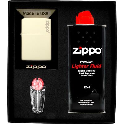 Zestaw ZIPPO Zapalniczka WHITE MATTE LOGO prezentowy*nr1 Zestaw ZIPPO Zapalniczka WHITE MATTE LOGO prezentowy*nr1