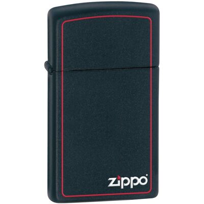 Zippo, Zapalniczka, Slim Black Matte w/Zippo&Border Zippo, Zapalniczka, Slim Black Matte w/Zippo&Border