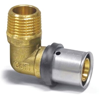 Boni-shop Złączka kątowa zaciskowa, mosiężna, 16x2 - 1/2'' GW, do wody pitnej Boni-shop Złączka kątowa zaciskowa, mosiężna, 16x2 - 1/2'' GW, do wody pitnej