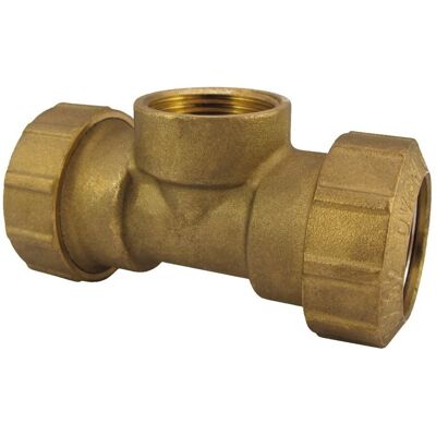 Boni-shop Złączka PE 25mm, Trójnik Mosiężny 3/4 cala, Skręcana do Rur PE Boni-shop Złączka PE 25mm, Trójnik Mosiężny 3/4 cala, Skręcana do Rur PE