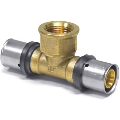 Boni-shop Złączka T zaciskana do rur 16x2 - 1/2' GW - 16x2 Boni-shop Złączka T zaciskana do rur 16x2 - 1/2' GW - 16x2