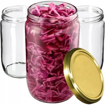 KADAX 24x Słoik 720ml Słoiki Na Ogórki Miód Wieczka Fi82 KADAX 24x Słoik 720ml Słoiki Na Ogórki Miód Wieczka Fi82