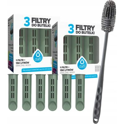 6x Filtr Do Butelki Dafi Soft Solid Szałwiowy + Szczoteczka Do Mycia 6x Filtr Do Butelki Dafi Soft Solid Szałwiowy + Szczoteczka Do Mycia