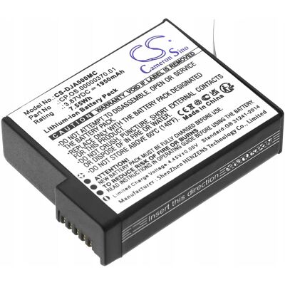 Cameron Sino Akumulator Bateria Typ Bcx204-1950-3.87 Do Kamery Dji Osmo Action 5 Pro / Cs-Dja500mc Cameron Sino Akumulator Bateria Typ Bcx204-1950-3.87 Do Kamery Dji Osmo Action 5 Pro / Cs-Dja500mc