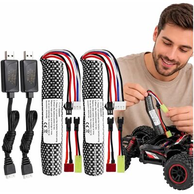 Inny producent Bateria Li-Ion 11.1v 2000mah 3s Sm-2p Do Airsoft Blastera 2 Szt Z Usb Inny producent Bateria Li-Ion 11.1v 2000mah 3s Sm-2p Do Airsoft Blastera 2 Szt Z Usb