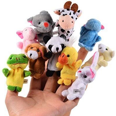 Inny producent CHSYOO 10 x małe zwierzę pacynki pluszowa kreskówka pacynka zabawka, prezent na urodziny dla dzieci dla dzieci Party chrzest Baby Shower Inny producent CHSYOO 10 x małe zwierzę pacynki pluszowa kreskówka pacynka zabawka, prezent na urodziny dla dzieci dla dzieci Party chrzest Baby Shower