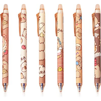 Inny producent Długopisy Żelowe Ścieralne 6 Sztuk Zestaw Kulkowe Ergonomiczne Kawaii Inny producent Długopisy Żelowe Ścieralne 6 Sztuk Zestaw Kulkowe Ergonomiczne Kawaii