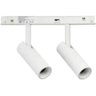 AZzardo Dwufazowa lampa szynowa ALFA biała AZ6514 2x16W 2800-6500K AZzardo Dwufazowa lampa szynowa ALFA biała AZ6514 2x16W 2800-6500K