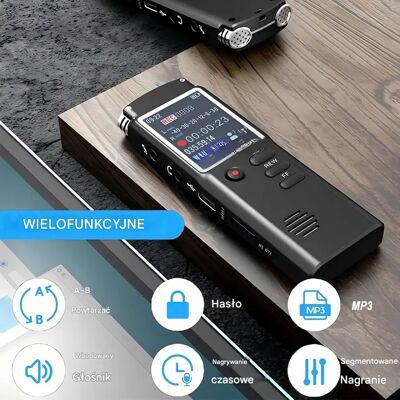No name Dyktafon Szpiegowski Z Podsłuchem Lcd 16gb Mp3 Nagrywanie Aktywacja Głosem No name Dyktafon Szpiegowski Z Podsłuchem Lcd 16gb Mp3 Nagrywanie Aktywacja Głosem
