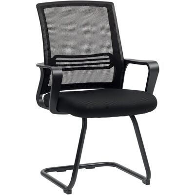 Ergonomiczne Krzesła Biurowe Homcom 2 Szt., Podstawa Płozowa, Bez Kółek Ergonomiczne Krzesła Biurowe Homcom 2 Szt., Podstawa Płozowa, Bez Kółek