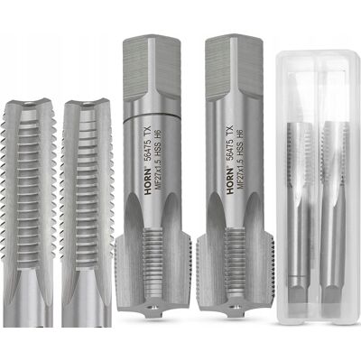 Horn Gwintownik M27 Ręczny M27x1.5mm 2 Szt Din-2181/2p Zestaw Gwintowników Horn Gwintownik M27 Ręczny M27x1.5mm 2 Szt Din-2181/2p Zestaw Gwintowników