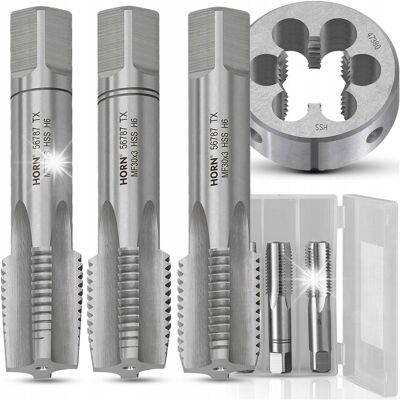 Horn Gwintowniki + Narzynka M30x3 Hss Zestaw 3+1 Komplet Gwintowników Horn Gwintowniki + Narzynka M30x3 Hss Zestaw 3+1 Komplet Gwintowników