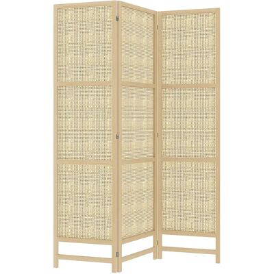 Homcom Parawan Składany 3-Częściowy 135 X 180 Cm, Ścianka Działowa Z Polirattanu, Składana Ścianka Działowa Z Ekranem Prywatności Do Salonu, Naturalna Homcom Parawan Składany 3-Częściowy 135 X 180 Cm, Ścianka Działowa Z Polirattanu, Składana Ścianka Działowa Z Ekranem Prywatności Do Salonu, Naturalna