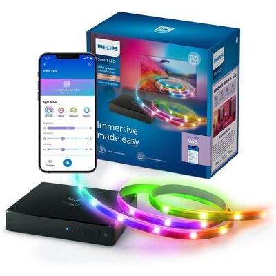 Inteligentna Taśma LED RGBIC do Monitora Telewizora TV 75'-85' z HDMI 2.0 Sync Box WiFi PHILIPS SMART Aplikacja WiZ Inteligentna Taśma LED RGBIC do Monitora Telewizora TV 75'-85' z HDMI 2.0 Sync Box WiFi PHILIPS SMART Aplikacja WiZ