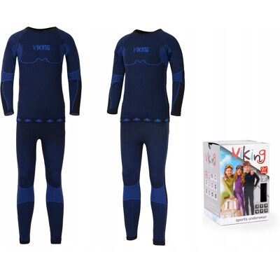 Komplet Bielizny Termoaktywnej Dziecięcej Viking Riko Blue 128-140 Komplet Bielizny Termoaktywnej Dziecięcej Viking Riko Blue 128-140