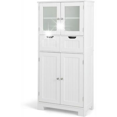 Kredens Costway biały 30 x 60 x 128 cm Kredens Costway biały 30 x 60 x 128 cm