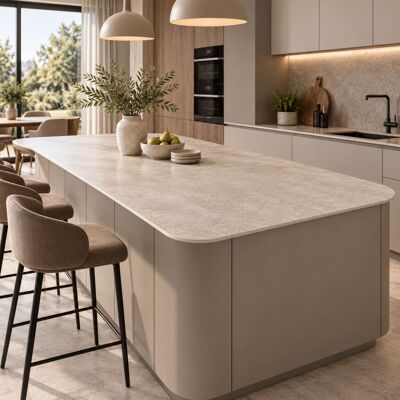 Kronospan Blat Wyspowy Hpl 120x80cm 2 Narożniki Zaokrąglone R260 Piaskowiec K749lv Kronospan Blat Wyspowy Hpl 120x80cm 2 Narożniki Zaokrąglone R260 Piaskowiec K749lv