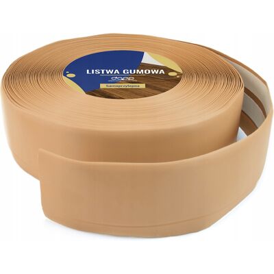 DQ-PP Listwa Przypodłogowa Gumowa 50mm Samoprzylepna Wykończeniowa Miodowa 25mb DQ-PP Listwa Przypodłogowa Gumowa 50mm Samoprzylepna Wykończeniowa Miodowa 25mb