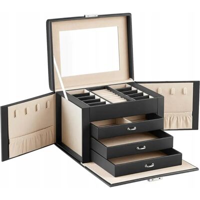 songmics Lux Kuferek Szkatułka Na Biżuterię Organizer Sn songmics Lux Kuferek Szkatułka Na Biżuterię Organizer Sn