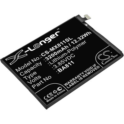 Meizu M6t / Ba811 3200mah 12.32wh Li-Polymer 3.85v (Cameron Sino) Meizu M6t / Ba811 3200mah 12.32wh Li-Polymer 3.85v (Cameron Sino)