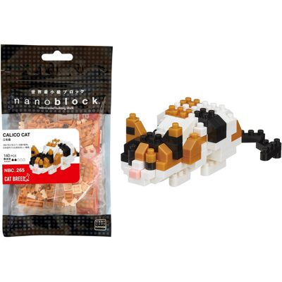 Bandai Nanoblock Calico Cat Nbc265 Mini Figurka Kota Z Klocków 140 El Bandai Nanoblock Calico Cat Nbc265 Mini Figurka Kota Z Klocków 140 El