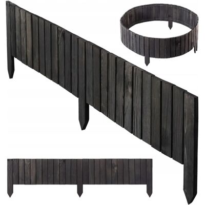 KADAX Obrzeże Palisada Ogrodowa Płotek Drewniany Trawnikowy Wbijany Szary 20x116 KADAX Obrzeże Palisada Ogrodowa Płotek Drewniany Trawnikowy Wbijany Szary 20x116