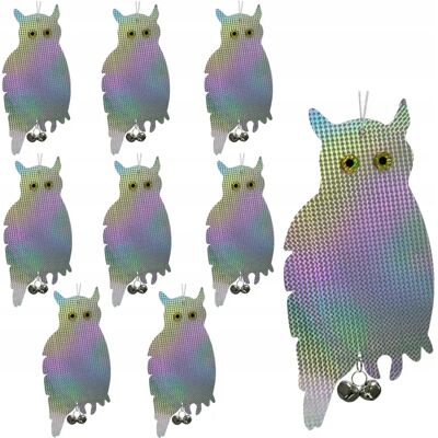 KADAX Odstraszacz Gołębi Szpaków Ptaków Odblaskowa Sowa Stojąca Hologram 9 Szt KADAX Odstraszacz Gołębi Szpaków Ptaków Odblaskowa Sowa Stojąca Hologram 9 Szt