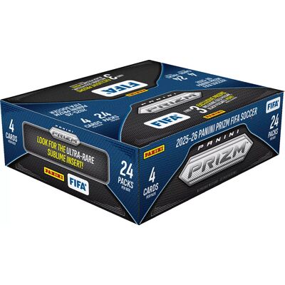 Panini Prizm Fifa 2025/26 Retail Box – 24 Paczki, 96 Kart Panini Prizm Fifa 2025/26 Retail Box – 24 Paczki, 96 Kart