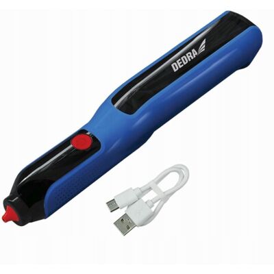 Pistolet do kleju na gorąco Akumulatorowy Bezprzewodowy DEDRA DED7547, USB Pistolet do kleju na gorąco Akumulatorowy Bezprzewodowy DEDRA DED7547, USB