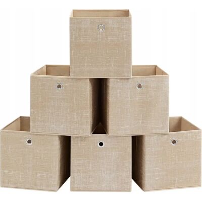 songmics Pudełka Do Przechowywania Boxy Zestaw 6 Sztuk Z Uchwytem 30 X 30 X 30 Cm songmics Pudełka Do Przechowywania Boxy Zestaw 6 Sztuk Z Uchwytem 30 X 30 X 30 Cm