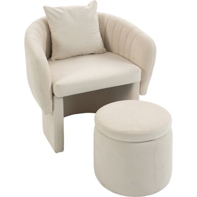 Homcom Relaxsessel Mit Hocker Loungesessel Mit Geschwungene Rückenlehne, Armlehnen Homcom Relaxsessel Mit Hocker Loungesessel Mit Geschwungene Rückenlehne, Armlehnen