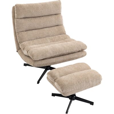 Homcom Relaxsessel Mit Höhenverstellbarem Hocker Drehbarer Loungesessel, Braun Homcom Relaxsessel Mit Höhenverstellbarem Hocker Drehbarer Loungesessel, Braun