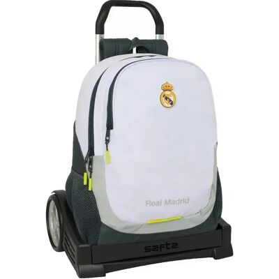 Sac À Dos Safta Real Madrid Biały 2 Duże Komory Chariot Amovible Sac À Dos Safta Real Madrid Biały 2 Duże Komory Chariot Amovible
