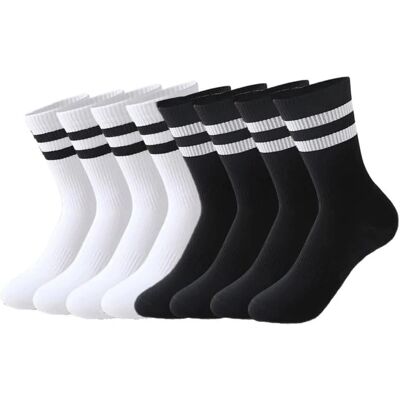 Inny producent Skarpety Sportowe 4 Pary Bawełniane Oddychające Uk 6-9 Czarno-Białe Inny producent Skarpety Sportowe 4 Pary Bawełniane Oddychające Uk 6-9 Czarno-Białe