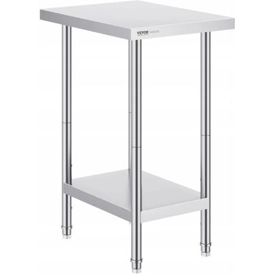 Vevor Stół Gastronomiczny Nierdzewny 60x45cm Wolnostojący Z Półką Do Kuchni Vevor Stół Gastronomiczny Nierdzewny 60x45cm Wolnostojący Z Półką Do Kuchni