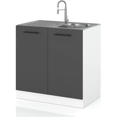 Concordia Szafka Kuchenna Dolna Stojąca Pod Zlew Grafit 80cm Meble Kuchenne Zlewowa Concordia Szafka Kuchenna Dolna Stojąca Pod Zlew Grafit 80cm Meble Kuchenne Zlewowa