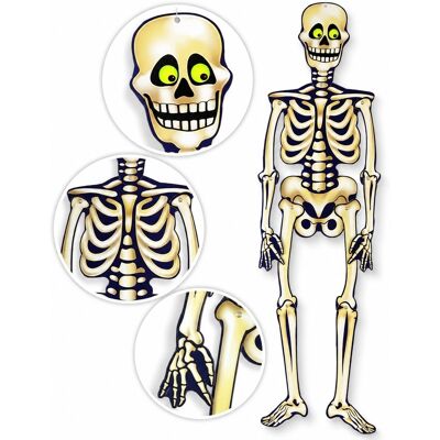 Szkielet Wiszący Halloween Dekoracja 90cm Boland Szkieletor Plastikowy Szkielet Wiszący Halloween Dekoracja 90cm Boland Szkieletor Plastikowy