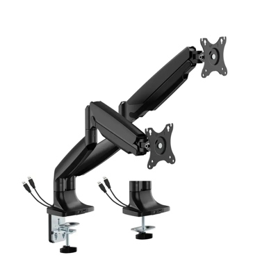 Uchwyt Na 2 Monitory 17”-35” Spacetronik Spa-S120b Z Wejściami Usb Uchwyt Na 2 Monitory 17”-35” Spacetronik Spa-S120b Z Wejściami Usb