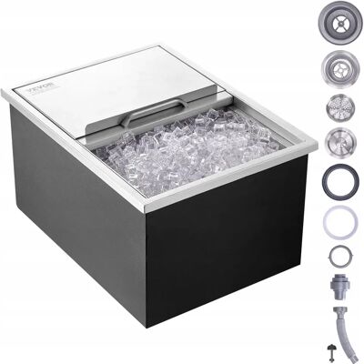Vevor Wbudowany Zbiornik na Lód ze Stali Nierdzewnej 608x457x333 mm - Izotermiczny pojemnik Vevor Wbudowany Zbiornik na Lód ze Stali Nierdzewnej 608x457x333 mm - Izotermiczny pojemnik