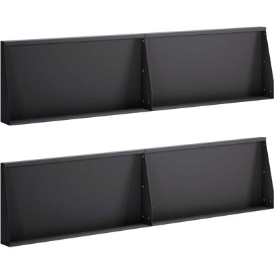 Vidaxl Mur Oporowy 4 Szt. 80 X 12 X 50 Cm Stal Czarny Vidaxl Mur Oporowy 4 Szt. 80 X 12 X 50 Cm Stal Czarny