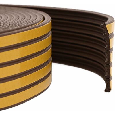vidaXL Samoprzylepna uszczelka okienna brązowy 9 x 4 mm 25 m Guma EPDM vidaXL Samoprzylepna uszczelka okienna brązowy 9 x 4 mm 25 m Guma EPDM
